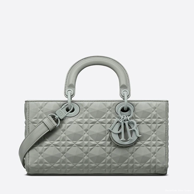 Cheap Bag Cannage Diamond Medium with Motif Ultramatte Grey Lady Calfskin D-Joy 0711 Luxury
